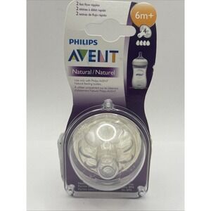 New Philips Avent 2pk Natural Response Nipple Flow - 6+ Months